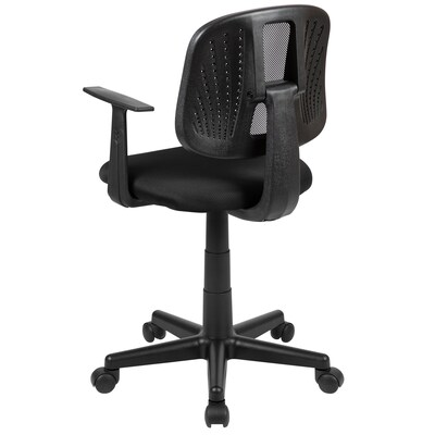 Flash Furniture Flash Fundamentals Ergonomic Mesh Swivel Mid-Back Task Office Chair, Black (LF134ABK)