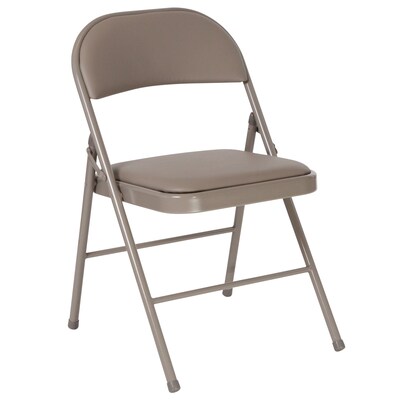 Flash Furniture HERCULES Vinyl Folding Chair, Gray (HA-F003D-GY-GG)