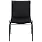 Flash Furniture HERCULES Vinyl Office Stacking Chair, Silver Vein/Black (4-XU-60153-BK-VYL-GG)