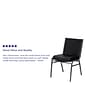 Flash Furniture HERCULES Series Vinyl Heavy Duty Stack Chair, Black, 4 Pack (4XU60153BKVYL)