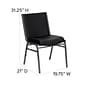 Flash Furniture HERCULES Series Vinyl Heavy Duty Stack Chair, Black, 4 Pack (4XU60153BKVYL)