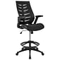 Flash Furniture Nylon Drafting Chair with Footrest and Lumbar Support, Black (BL-ZP-809D-BK-GG)