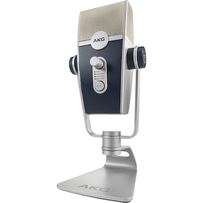 AKG Lyra C44-USB Wired Ultra-HD Multimode USB Microphone, Silver/Grey
