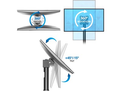 Mount-It! Adjustable POS Monitor Mount, Up to 23", Black (MI-3796)