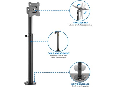 Mount-It! Adjustable POS Monitor Mount, Up to 23", Black (MI-3796)