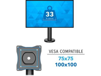 Mount-It! Adjustable POS Monitor Mount, Up to 23", Black (MI-3796)