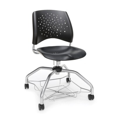 Stars Foresee Plastic Chair, Black (329-P-BLK)
