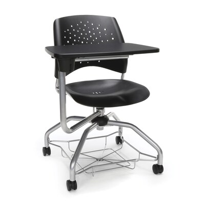Stars Foresee Plastic Tablet Chair, Black (329T-P-BLK)