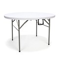 Essentials by OFM 48 Inch Round Center-Folding Utility Table, White (ESS-5048RF-WHT)