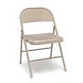Essentials By OFM 4-Pack Metal Folding Chairs, Antique Linen (ESS-8200-ALN)