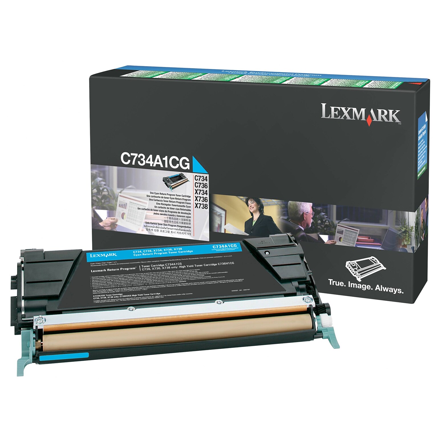 Lexmark C734 Cyan Standard Yield Toner Cartridge, Prints Up to 6,000 Pages