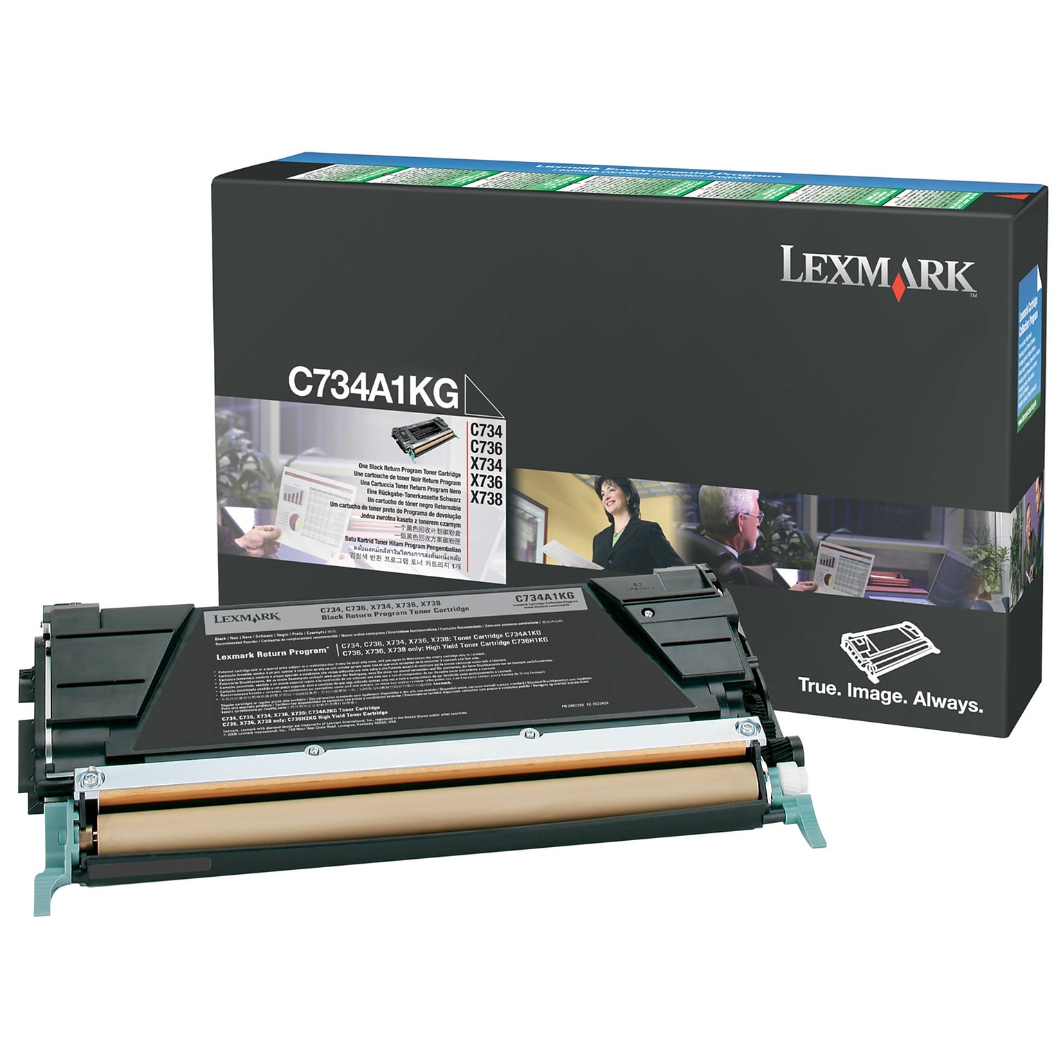 Lexmark C734 Black Standard Yield Toner Cartridge, Prints Up to 8,000 Pages