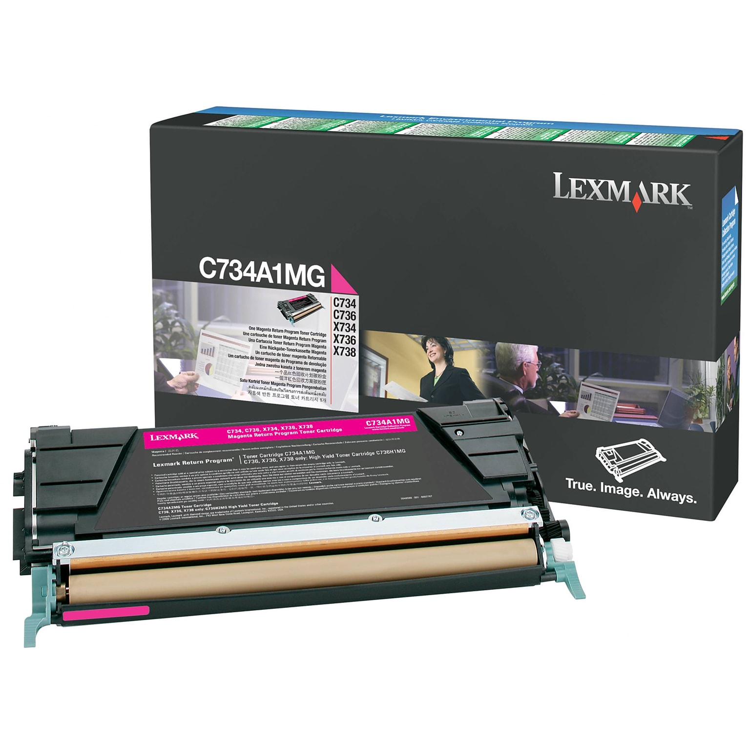 Lexmark C734 Magenta Standard Yield Toner Cartridge, Prints Up to 6,000 Pages