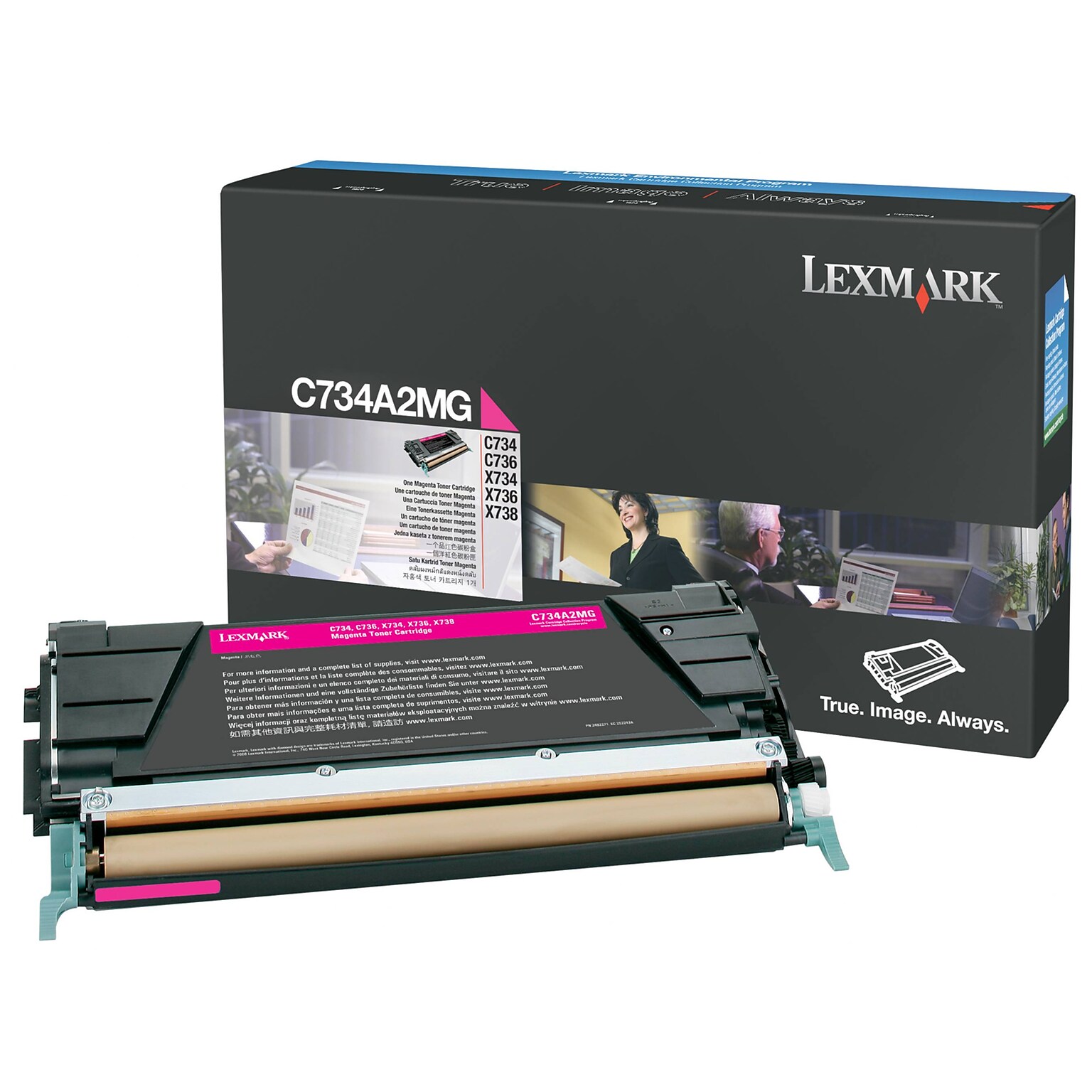 Lexmark C734A2MG Magenta Standard Yield Toner Cartridge