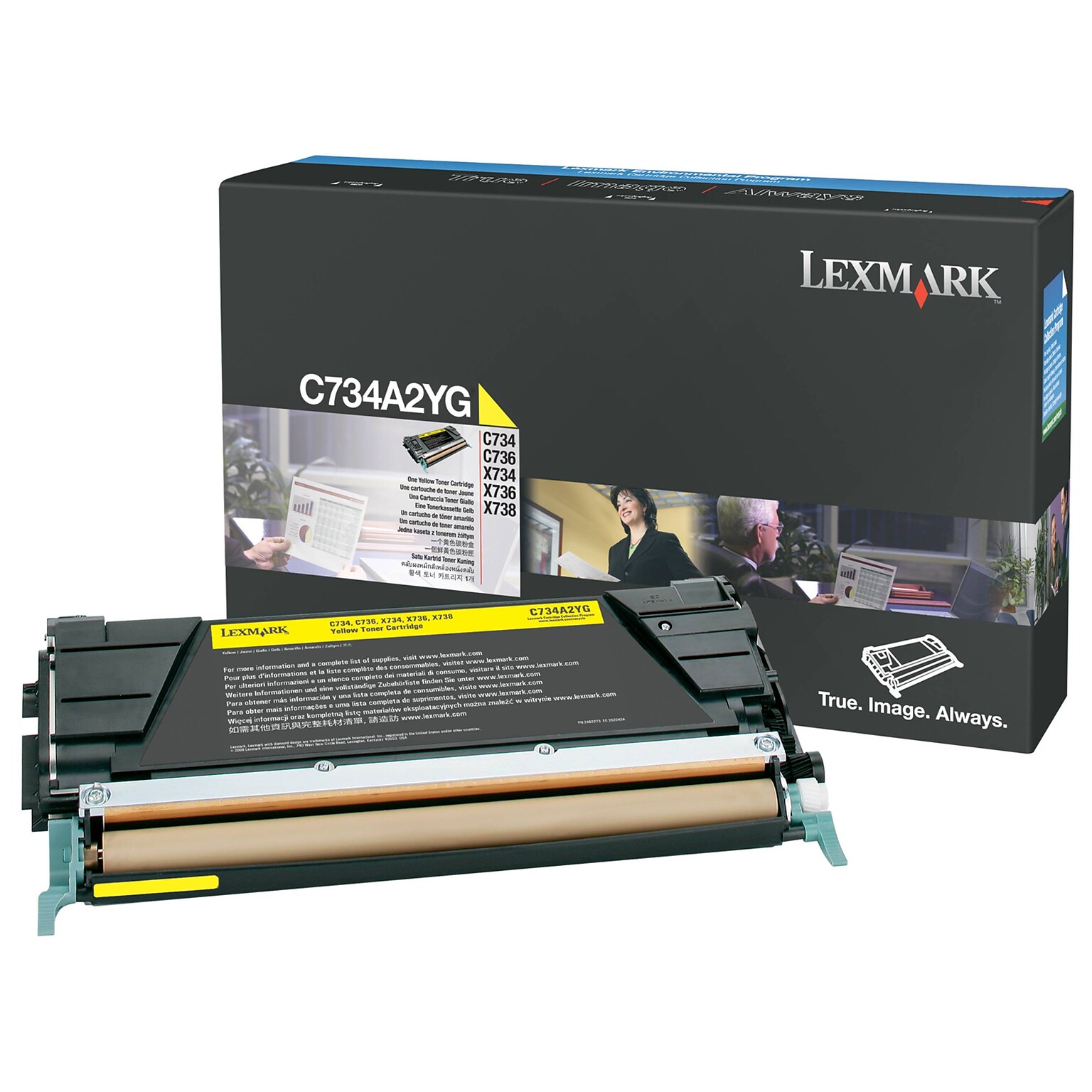 Lexmark C734A2YG Yellow Standard Yield Toner Cartridge