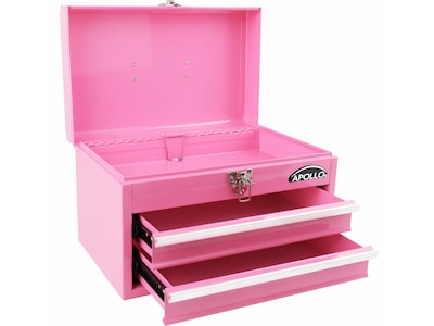 Apollo Tools 2-Drawer Chest Case, Pink (DT5010P)