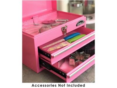 Apollo Tools 2-Drawer Chest Case, Pink (DT5010P)