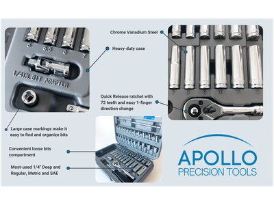 Apollo Tools Drive Socket Set (DT0004)