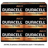 Duracell Coppertop AA Alkaline Batteries, 144/Carton (MN1500BKD)