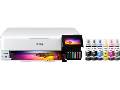 Epson EcoTank Photo ET-8550 Wireless Wide Format Color All-In-One Inkjet Printer (C11CJ21201)
