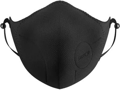 AirPop Light SE Reusable Face Mask, Adult, Black, 4/Pack (43514)
