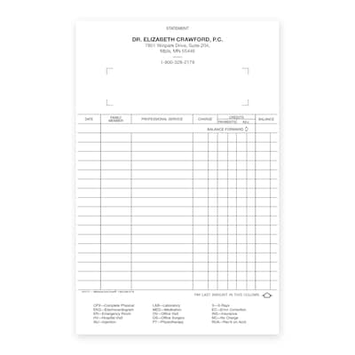 Custom 1-Sided Pegboard Account Cards, 5-1/2 x 8-1/2, 26# Coated Back Ledger Sheet, 500 Cards per