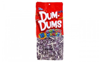 Dum Dums Color Party Lollipops, Grape, 12.8 oz., 2/Pack (211-00063)