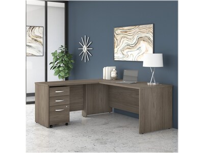 Bush Business Furniture Studio C 72"W L Shaped Desk with Mobile File Cabinet and Return, Modern Hickory (STC007MHSU)