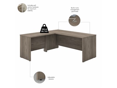 Bush Business Furniture Studio C 72"W L Shaped Desk with Mobile File Cabinet and Return, Modern Hickory (STC007MHSU)