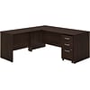 Bush Business Furniture Studio C 72W L Shaped Desk with Mobile File Cabinet and Return, Black Walnu