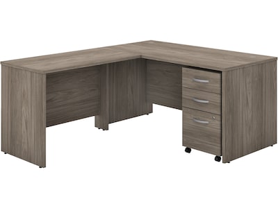 Bush Business Furniture Studio C 60W L Shaped Desk with Mobile File Cabinet and Return, Modern Hick
