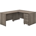Bush Business Furniture Studio C 60W L Shaped Desk with Mobile File Cabinet and Return, Modern Hick
