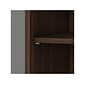 Bush Business Furniture Studio C 72.8"H 5-Shelf Bookcase with Doors, Black Walnut Laminated Wood (STC015BW)