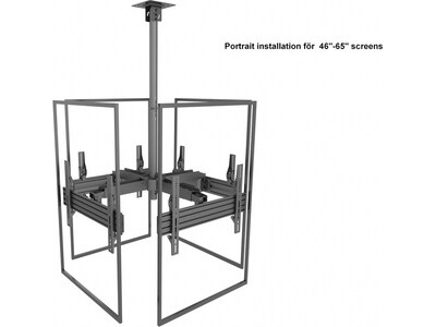 Mount-It! Pro Four-Screen Tilt and Swivel Ceiling TV Mount for 46" to 65" TVs (MI-20121)
