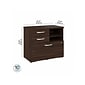 Bush Business Furniture Studio C Office Storage Cabinet with Drawers and Shelves, Black Walnut (SCF130BWSU)