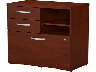 Bush Business Furniture Studio C Office Storage Cabinet with Drawers and Shelves, Hansen Cherry (SCF130HCSU)