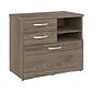 Bush Business Furniture Studio C Office Storage Cabinet with Drawers and Shelves, Modern Hickory (SCF130MHSU)
