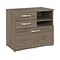 Bush Business Furniture Studio C Office Storage Cabinet with Drawers and Shelves, Modern Hickory (SC