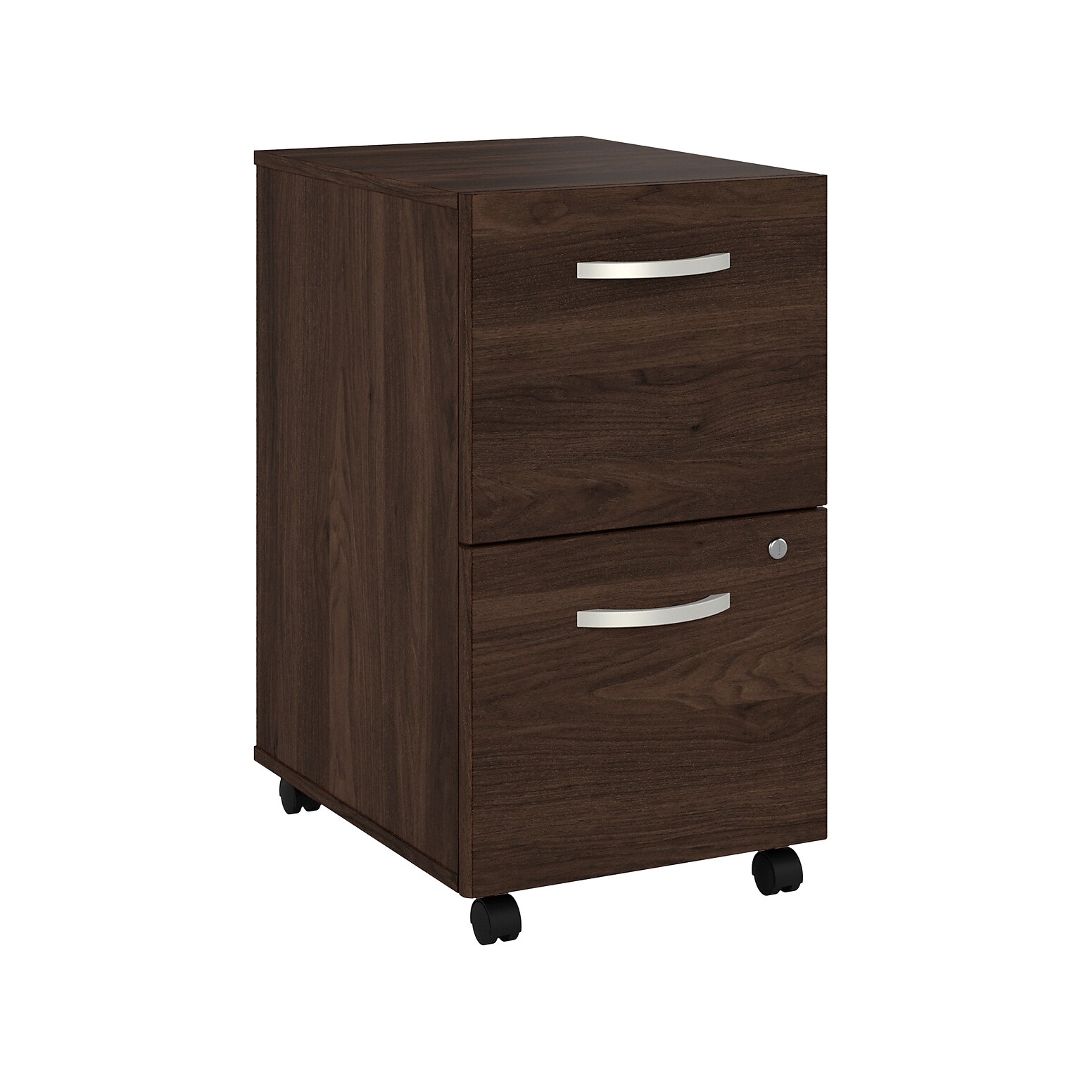 Bush Business Furniture Studio C 2-Drawer Mobile Vertical File Cabinet, Letter/Legal Size, Lockable, Black Walnut (SCF116BWSU)