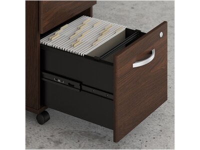 Bush Business Furniture Studio C 2-Drawer Mobile Vertical File Cabinet, Letter/Legal Size, Lockable, Black Walnut (SCF116BWSU)