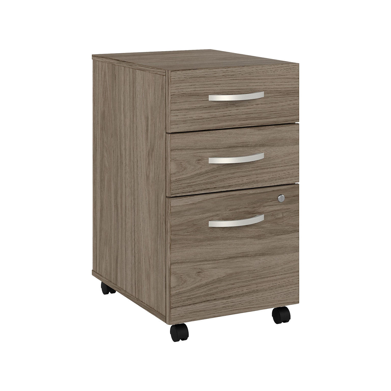 Bush Business Furniture Studio C 3-Drawer Mobile Vertical File Cabinet, Letter/Legal Size, Lockable, Modern Hickory (SCF216MHSU)