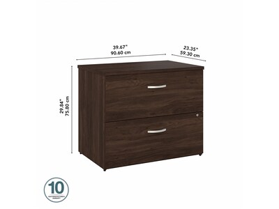 Bush Business Furniture Studio C 2 Drawer Lateral File Cabinet, Black Walnut (SCF136BWSU)