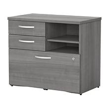 Bush Business Furniture Studio C Office Storage Cabinet with Drawers and Shelves, Platinum Gray (SCF