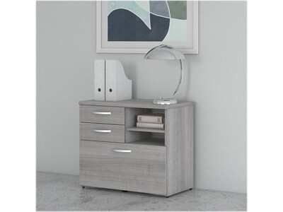 Bush Business Furniture Studio C Office Storage Cabinet with Drawers and Shelves, Platinum Gray (SCF