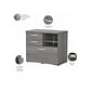 Bush Business Furniture Studio C Office Storage Cabinet with Drawers and Shelves, Platinum Gray (SCF130PGSU)