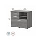 Bush Business Furniture Studio C Office Storage Cabinet with Drawers and Shelves, Platinum Gray (SCF130PGSU)
