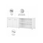 Bush Business Furniture Studio C Low Storage Cabinet with Doors and Shelves, White (SCS160WH)