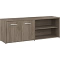 Bush Business Furniture Studio C Low Storage Cabinet with Doors and Shelves, Modern Hickory (SCS160M