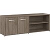 Bush Business Furniture Studio C Low Storage Cabinet with Doors and Shelves, Modern Hickory (SCS160M