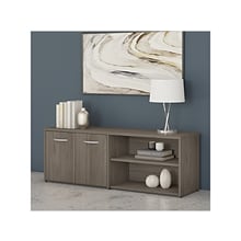 Bush Business Furniture Studio C Low Storage Cabinet with Doors and Shelves, Modern Hickory (SCS160M